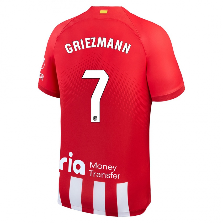 Hombre Camiseta Antoine Griezmann #7 Rojo Blanco 1ª Equipación 2023/24 La Camisa Chile