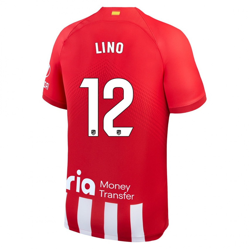 Hombre Camiseta Samuel Lino #12 Rojo Blanco 1ª Equipación 2023/24 La Camisa Chile