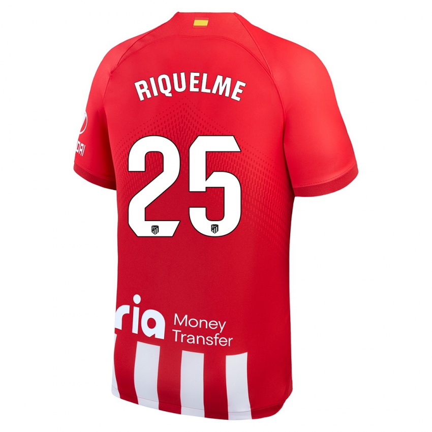 Hombre Camiseta Rodrigo Riquelme #25 Rojo Blanco 1ª Equipación 2023/24 La Camisa Chile