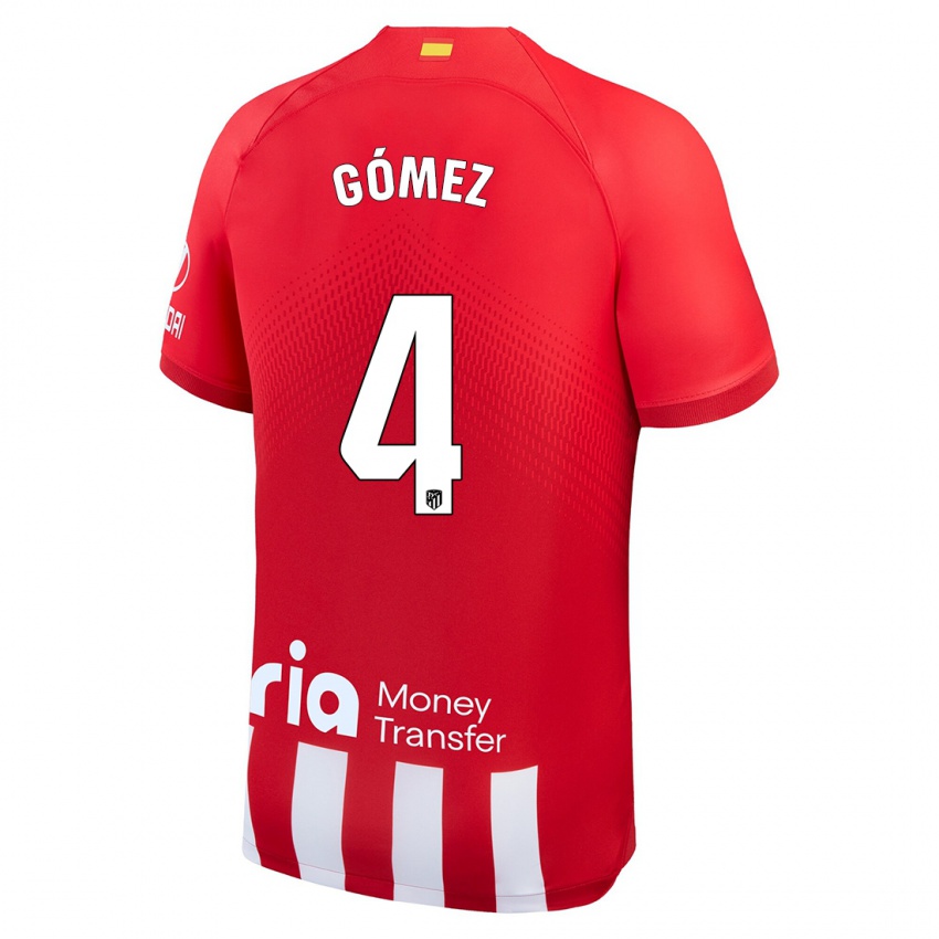 Hombre Camiseta Mariano Gómez #4 Rojo Blanco 1ª Equipación 2023/24 La Camisa Chile