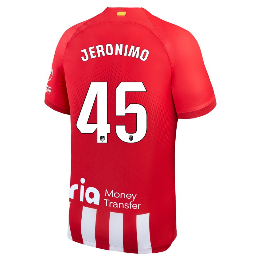 Hombre Camiseta Isaiah Jeronimo #45 Rojo Blanco 1ª Equipación 2023/24 La Camisa Chile