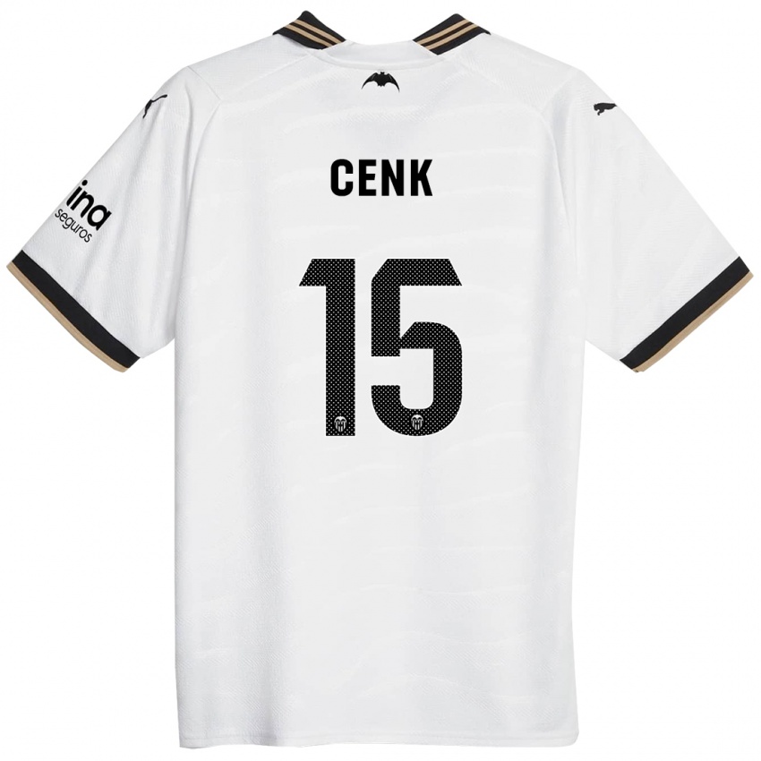 Hombre Camiseta Cenk Ozkacar #15 Blanco 1ª Equipación 2023/24 La Camisa Chile