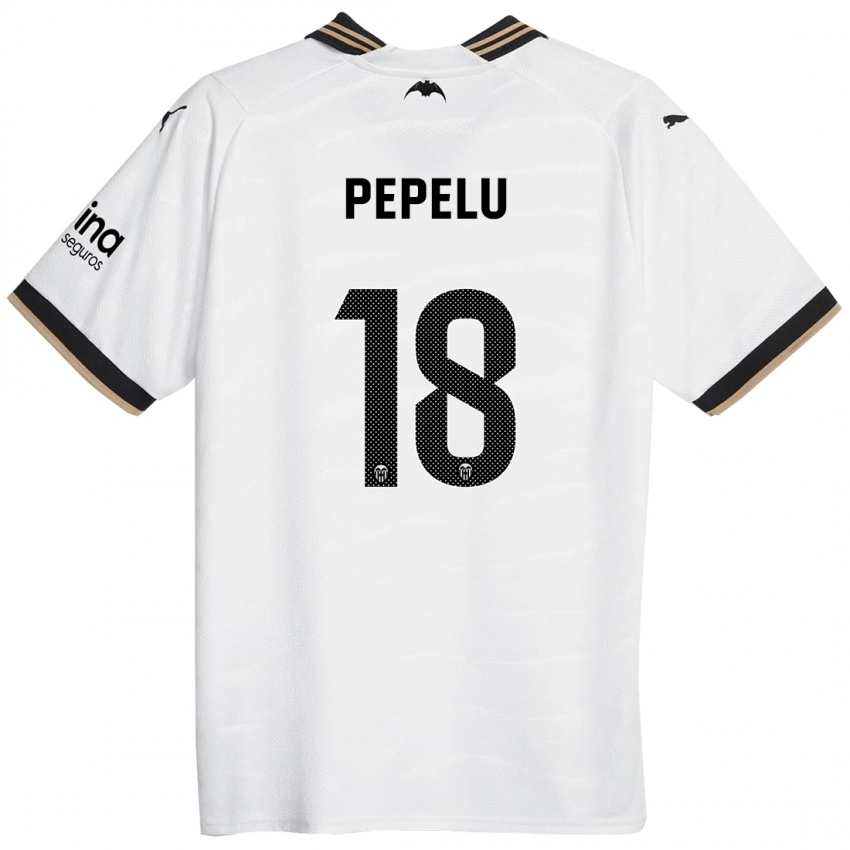 Hombre Camiseta Pepelu #18 Blanco 1ª Equipación 2023/24 La Camisa Chile
