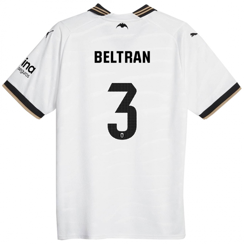 Hombre Camiseta Bea Beltran #3 Blanco 1ª Equipación 2023/24 La Camisa Chile