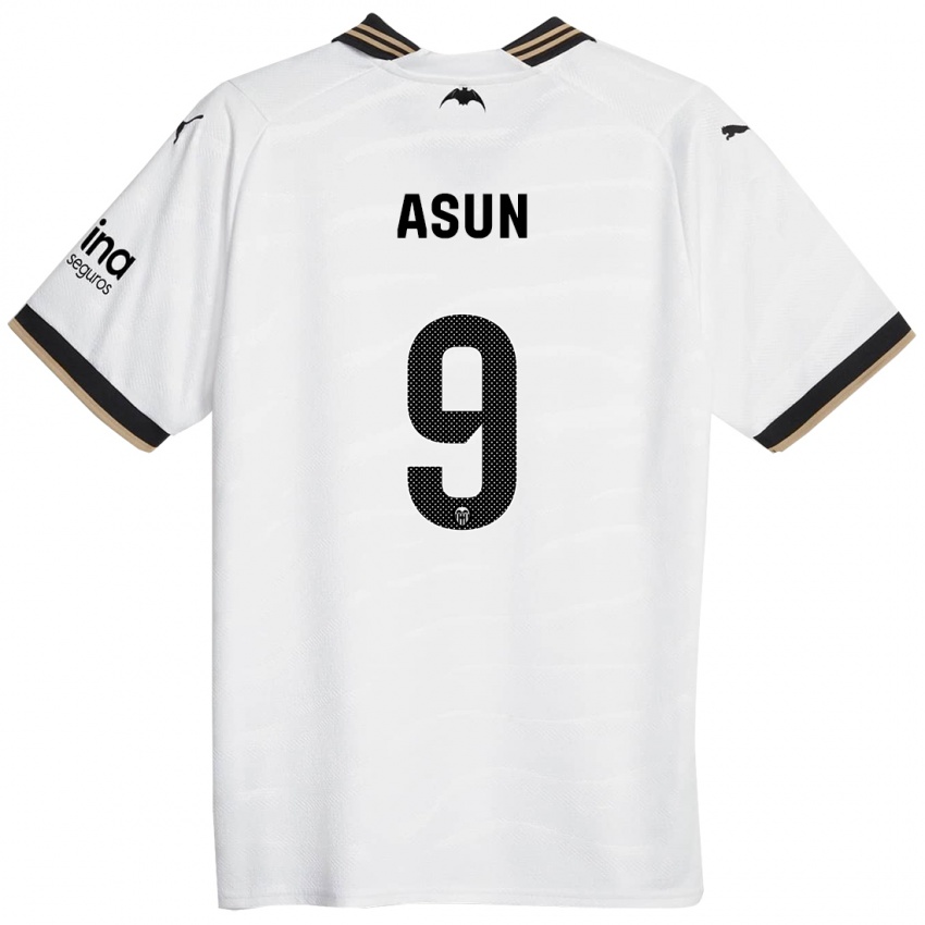 Hombre Camiseta Asun #9 Blanco 1ª Equipación 2023/24 La Camisa Chile