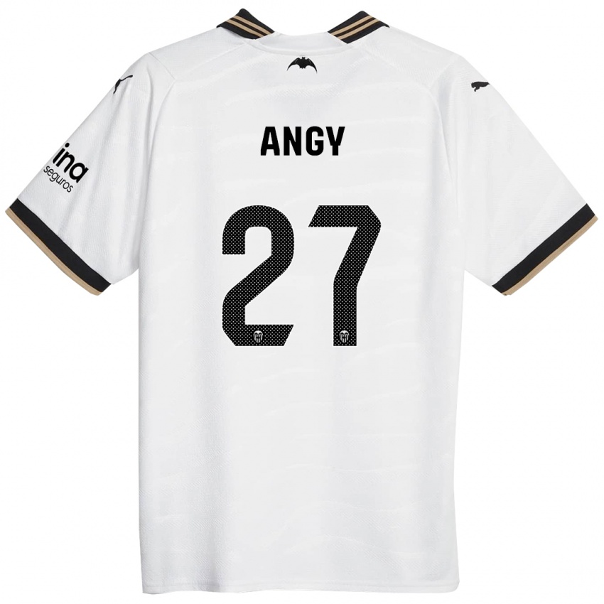 Hombre Camiseta Angy #27 Blanco 1ª Equipación 2023/24 La Camisa Chile