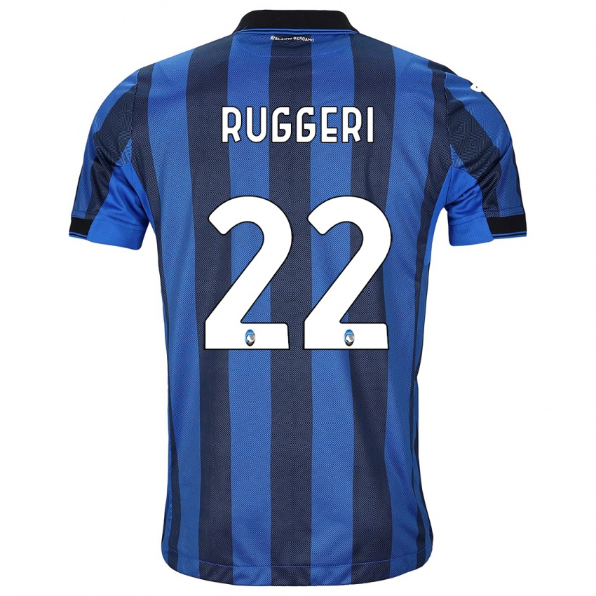 Hombre Camiseta Matteo Ruggeri #22 Azul Negro 1ª Equipación 2023/24 La Camisa Chile