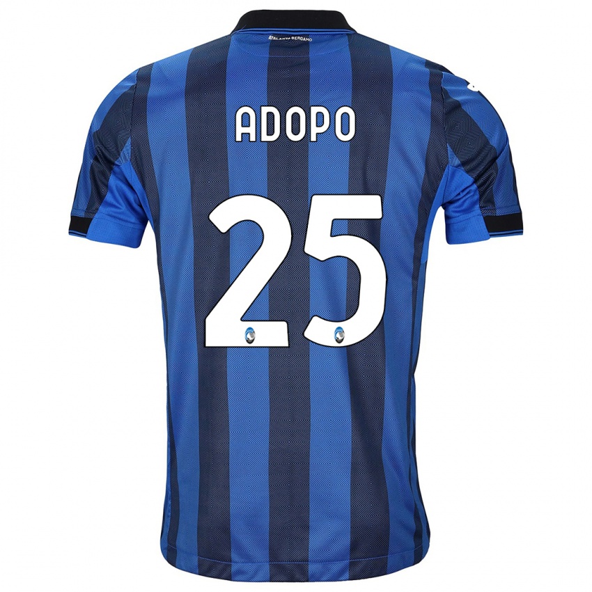 Hombre Camiseta Michel Adopo #25 Azul Negro 1ª Equipación 2023/24 La Camisa Chile