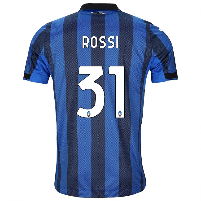 Hombre Camiseta Francesco Rossi #31 Azul Negro 1ª Equipación 2023/24 La Camisa Chile