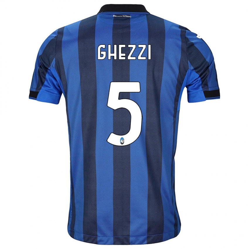 Hombre Camiseta Samuele Ghezzi #5 Azul Negro 1ª Equipación 2023/24 La Camisa Chile