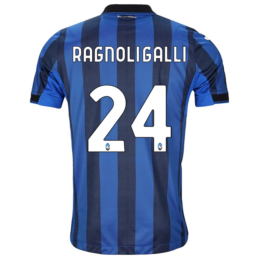 Hombre Camiseta Federico Ragnoli Galli #24 Azul Negro 1ª Equipación 2023/24 La Camisa Chile