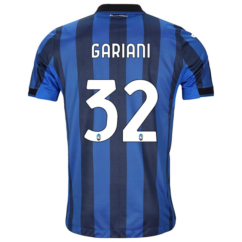Hombre Camiseta Niccolò Gariani #32 Azul Negro 1ª Equipación 2023/24 La Camisa Chile