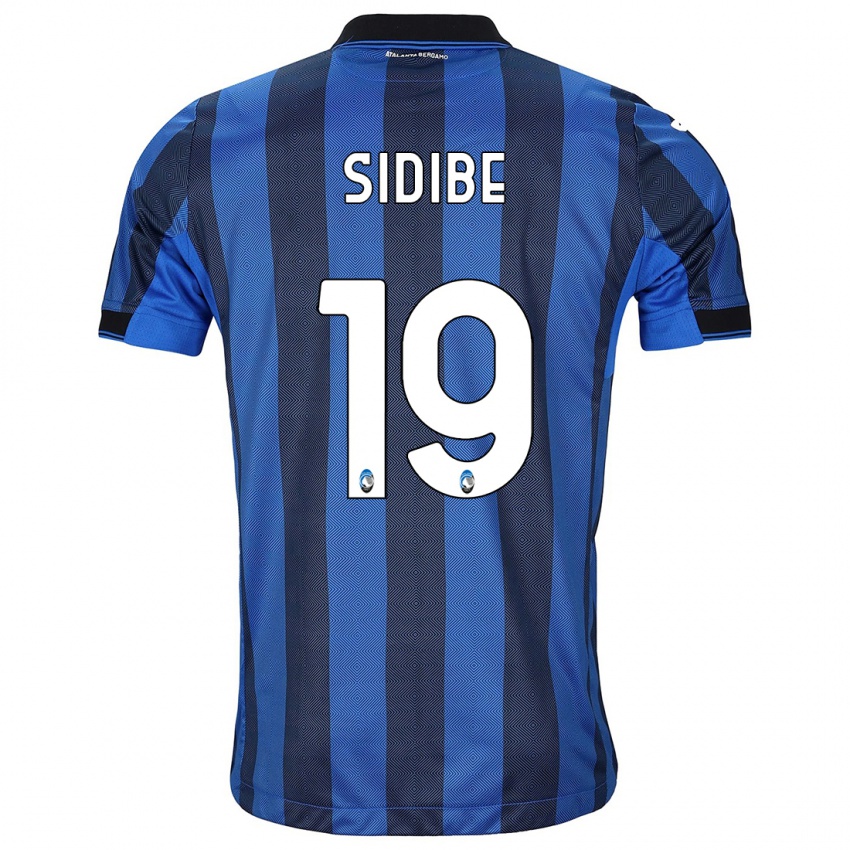 Hombre Camiseta Alassane Sidibe #19 Azul Negro 1ª Equipación 2023/24 La Camisa Chile