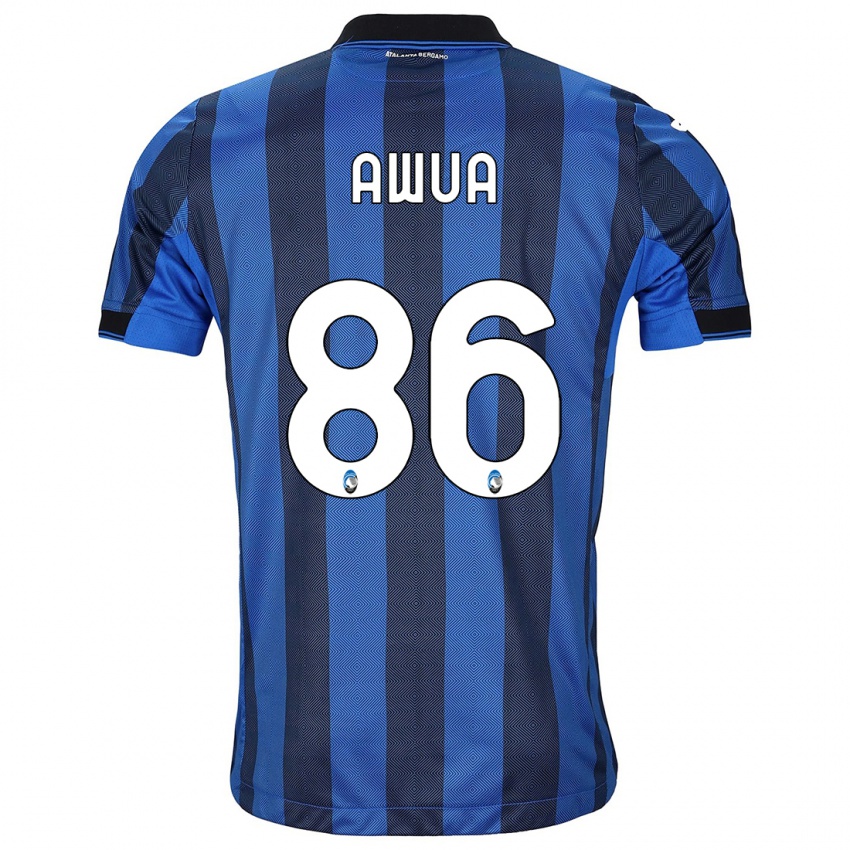 Hombre Camiseta Theophilus Awua #86 Azul Negro 1ª Equipación 2023/24 La Camisa Chile