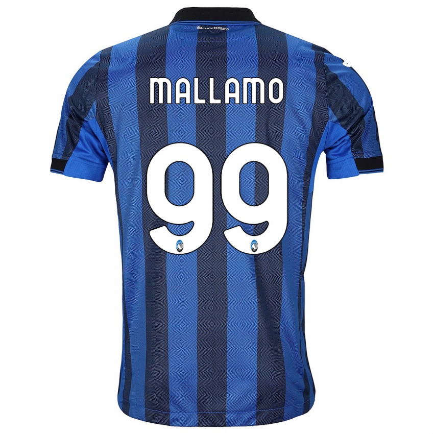 Hombre Camiseta Alessandro Mallamo #99 Azul Negro 1ª Equipación 2023/24 La Camisa Chile