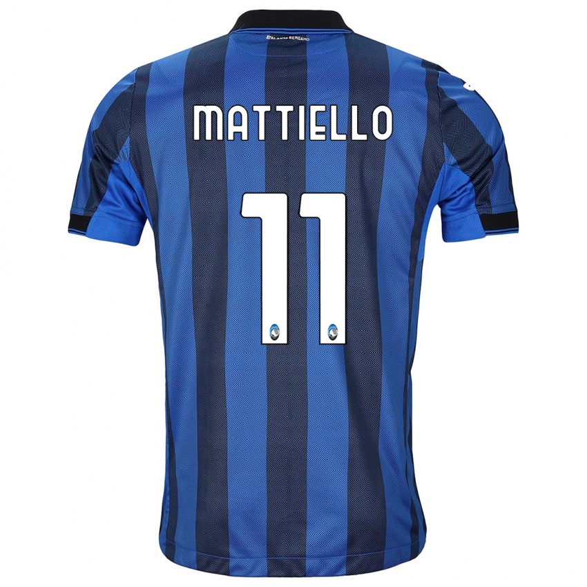 Hombre Camiseta Federico Mattiello #11 Azul Negro 1ª Equipación 2023/24 La Camisa Chile