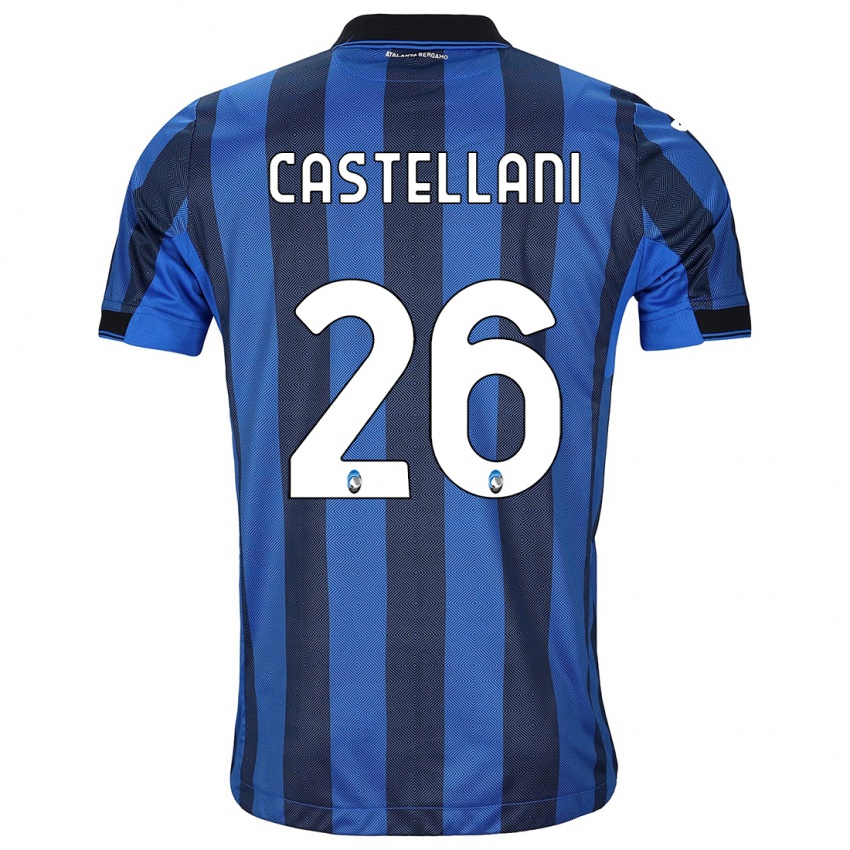 Hombre Camiseta Eleonora Castellani #26 Azul Negro 1ª Equipación 2023/24 La Camisa Chile