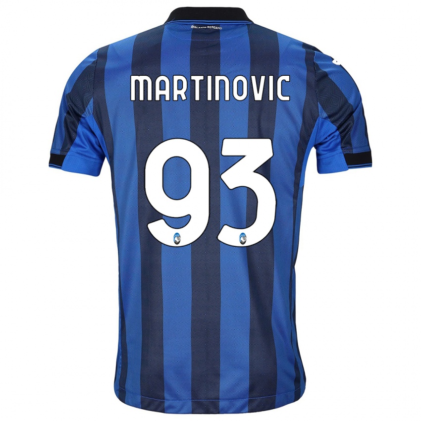 Hombre Camiseta Melania Martinovic #93 Azul Negro 1ª Equipación 2023/24 La Camisa Chile