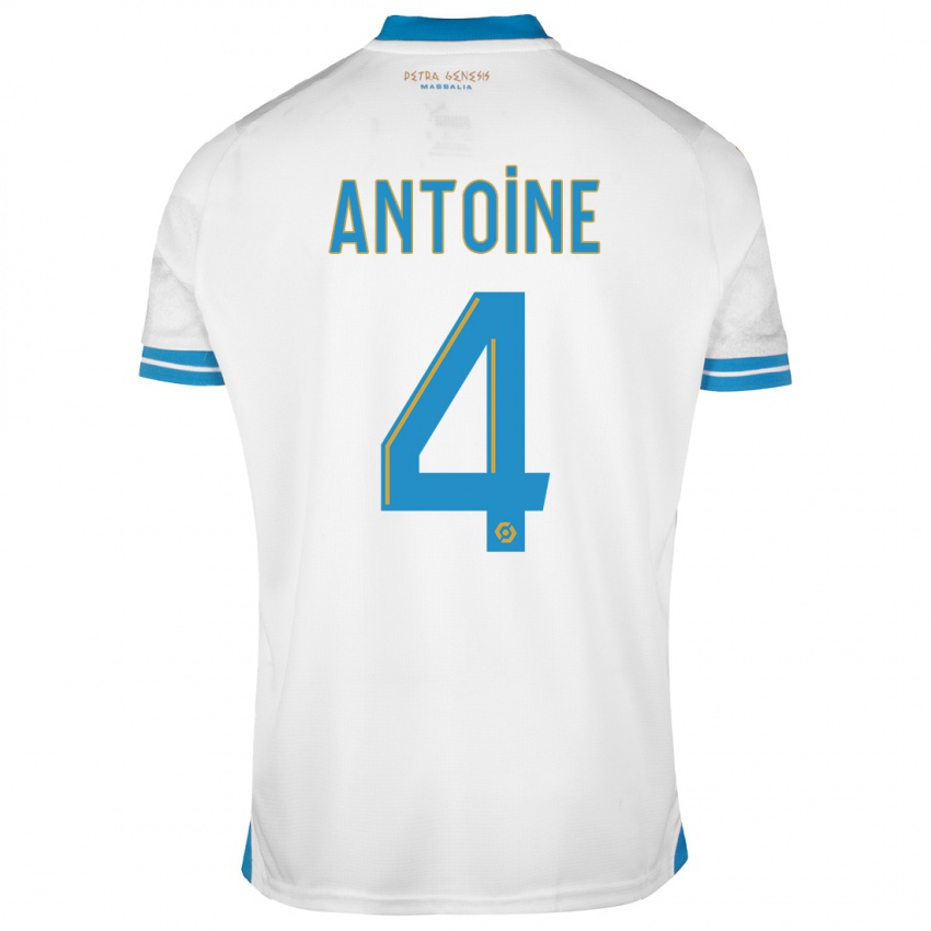 Hombre Camiseta Maud Antoine #4 Blanco 1ª Equipación 2023/24 La Camisa Chile