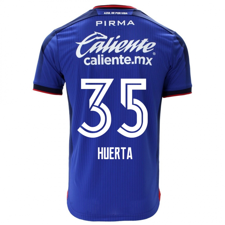 Hombre Camiseta Renata Huerta #35 Azul 1ª Equipación 2023/24 La Camisa Chile