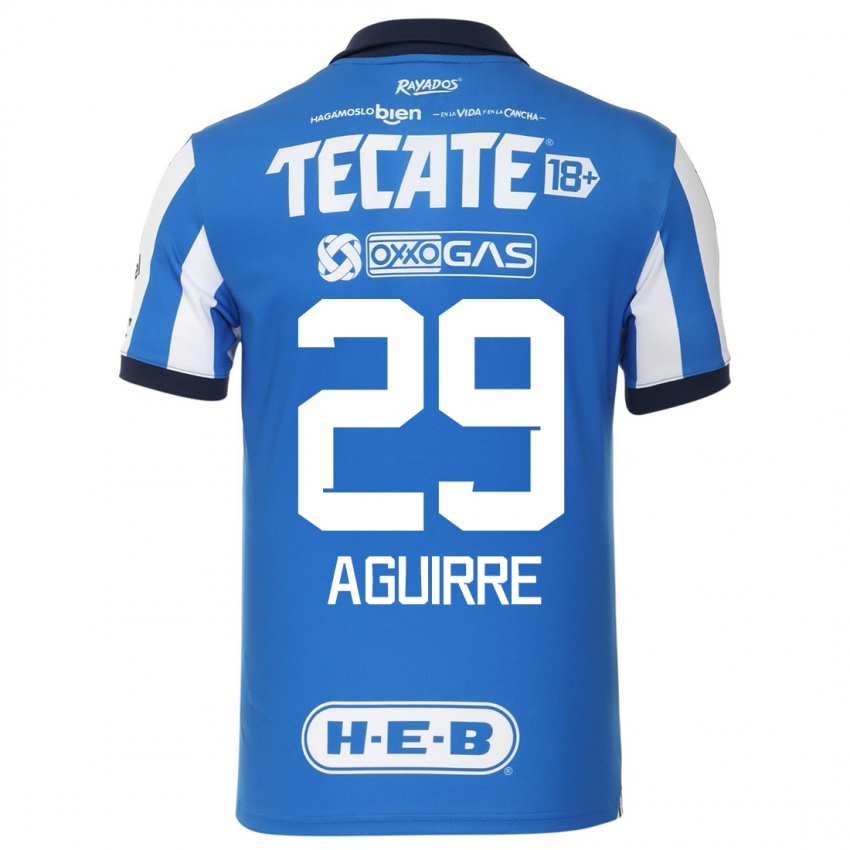 Hombre Camiseta Rodrigo Aguirre #29 Azul Blanco 1ª Equipación 2023/24 La Camisa Chile