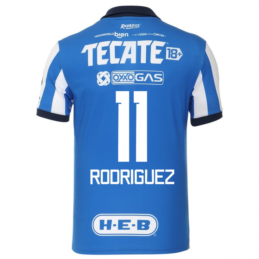 Hombre Camiseta Lizette Rodriguez #11 Azul Blanco 1ª Equipación 2023/24 La Camisa Chile