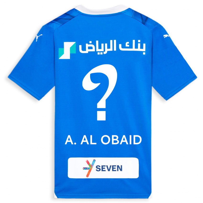 Hombre Camiseta Abdulrahman Al-Obaid #0 Azul 1ª Equipación 2023/24 La Camisa Chile