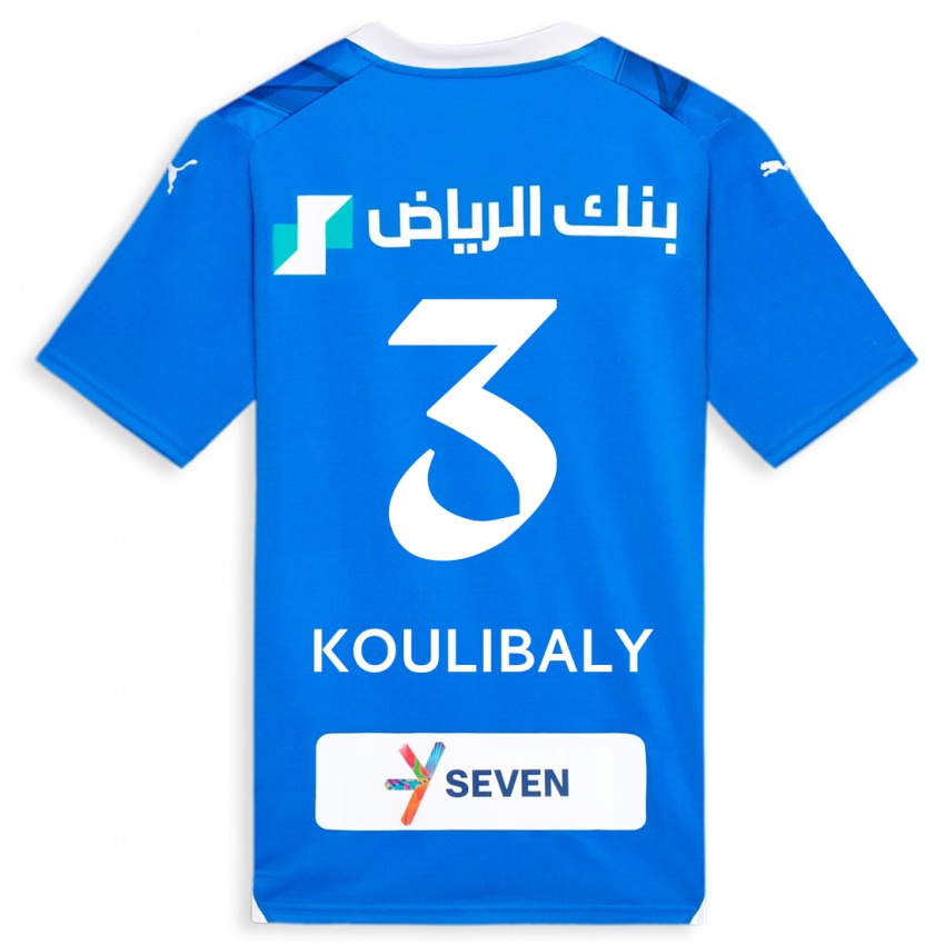 Hombre Camiseta Kalidou Koulibaly #3 Azul 1ª Equipación 2023/24 La Camisa Chile