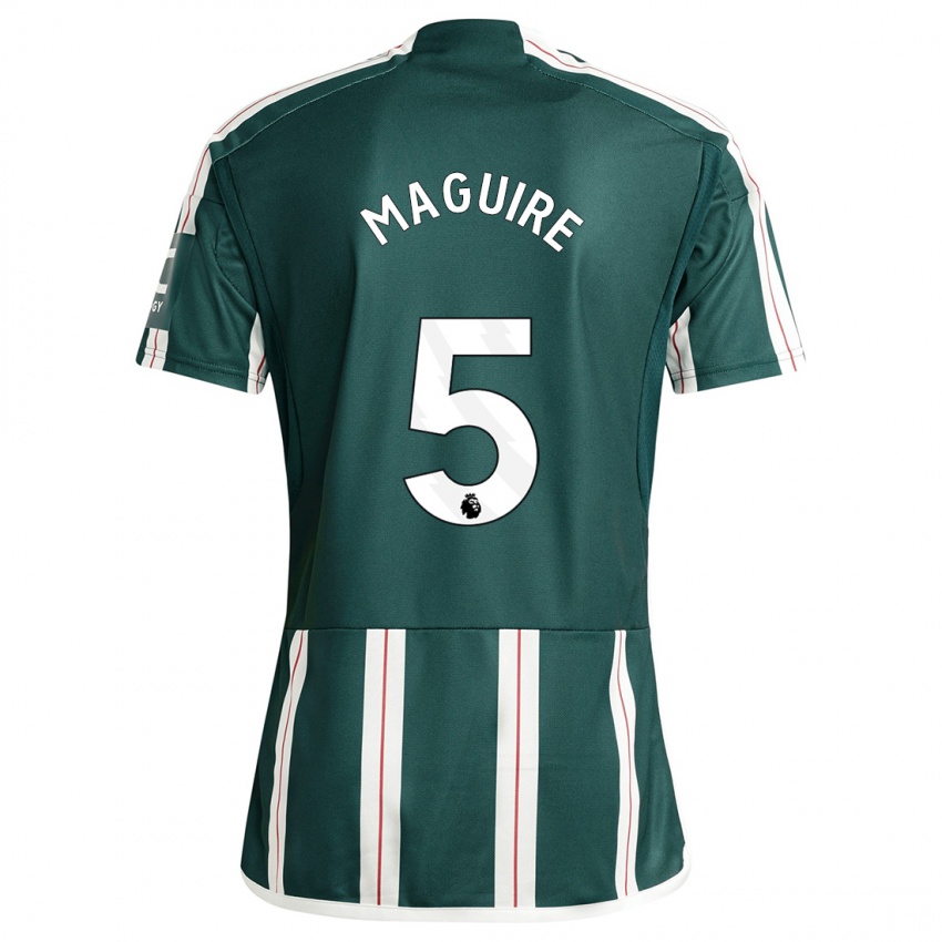 Hombre Camiseta Harry Maguire #5 Verde Oscuro 2ª Equipación 2023/24 La Camisa Chile