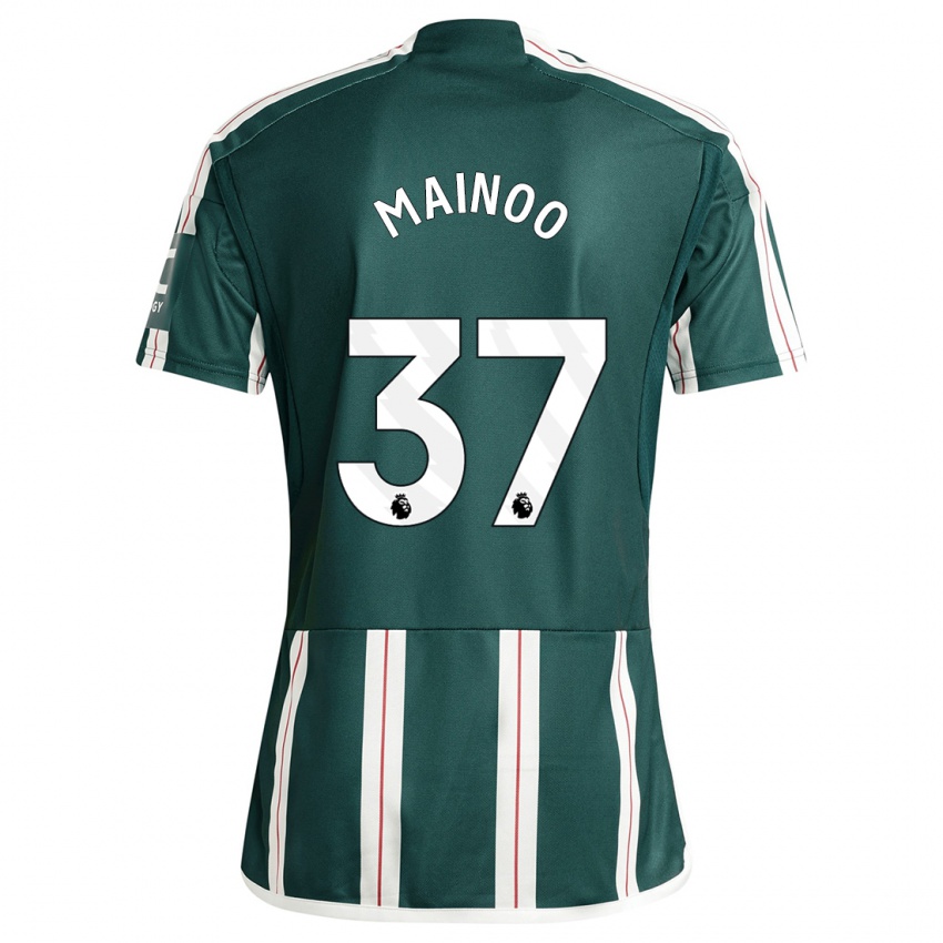 Hombre Camiseta Kobbie Mainoo #37 Verde Oscuro 2ª Equipación 2023/24 La Camisa Chile