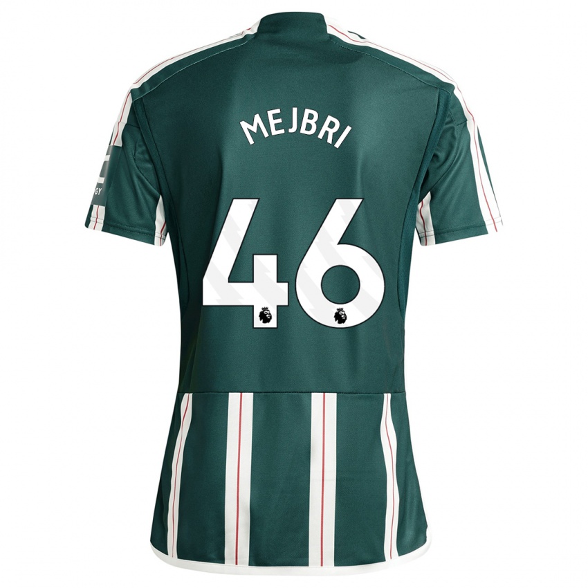 Hombre Camiseta Hannibal Mejbri #46 Verde Oscuro 2ª Equipación 2023/24 La Camisa Chile