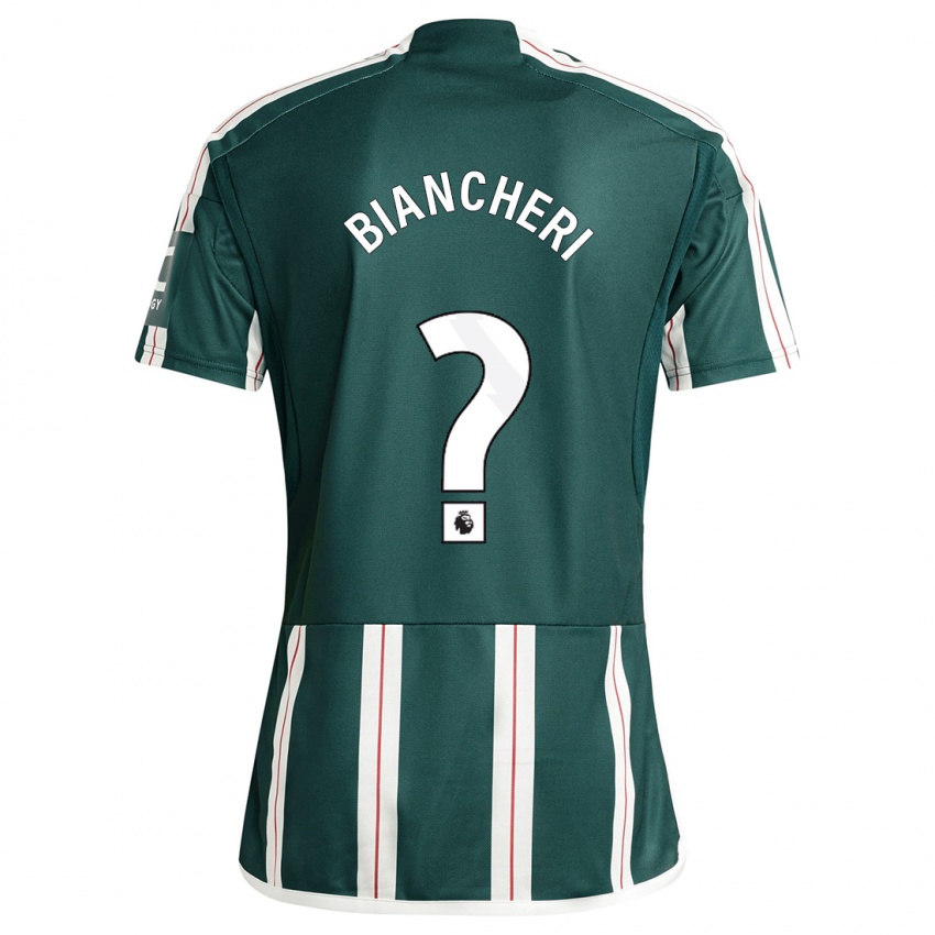 Hombre Camiseta Gabriele Biancheri #0 Verde Oscuro 2ª Equipación 2023/24 La Camisa Chile