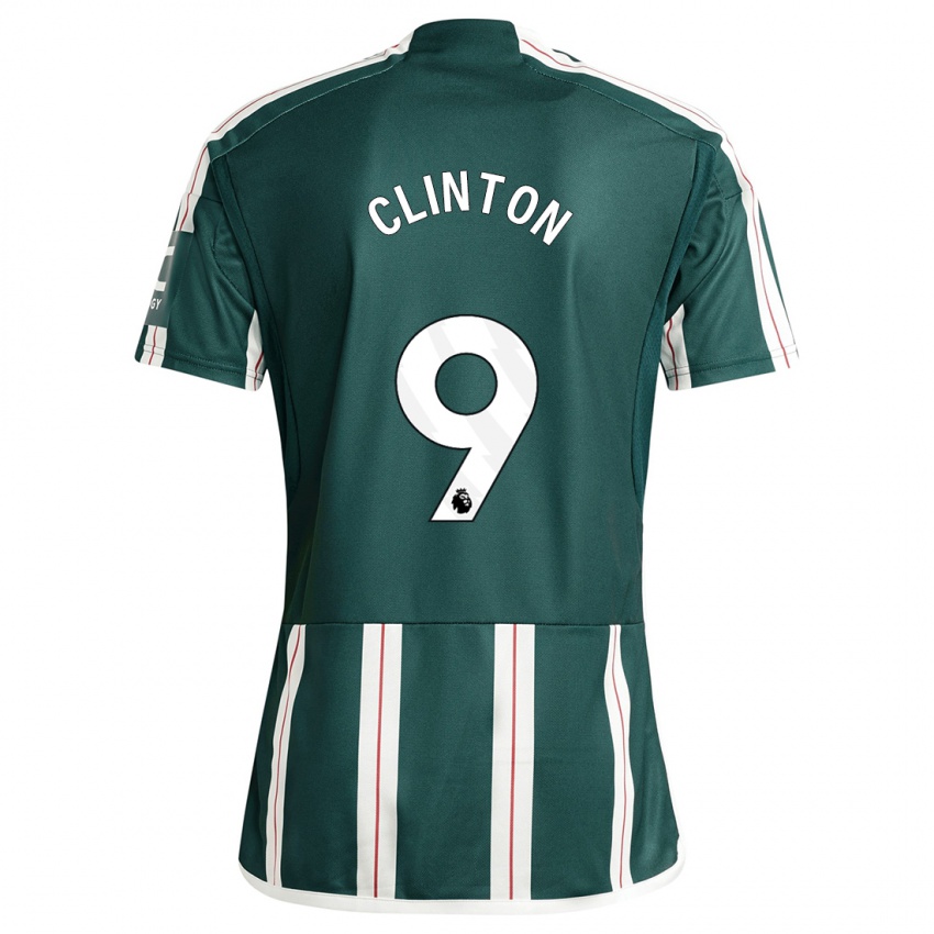 Hombre Camiseta Grace Clinton #9 Verde Oscuro 2ª Equipación 2023/24 La Camisa Chile
