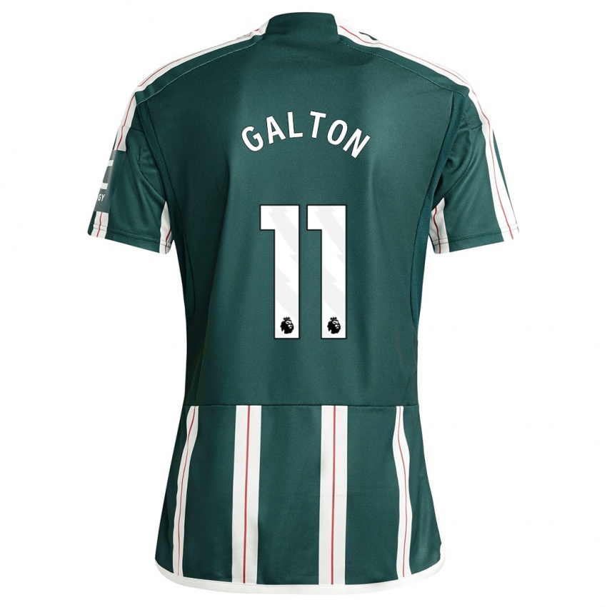 Hombre Camiseta Leah Galton #11 Verde Oscuro 2ª Equipación 2023/24 La Camisa Chile