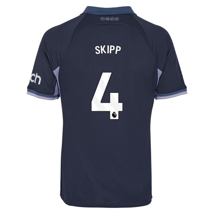Hombre Camiseta Oliver Skipp #4 Azul Oscuro 2ª Equipación 2023/24 La Camisa Chile
