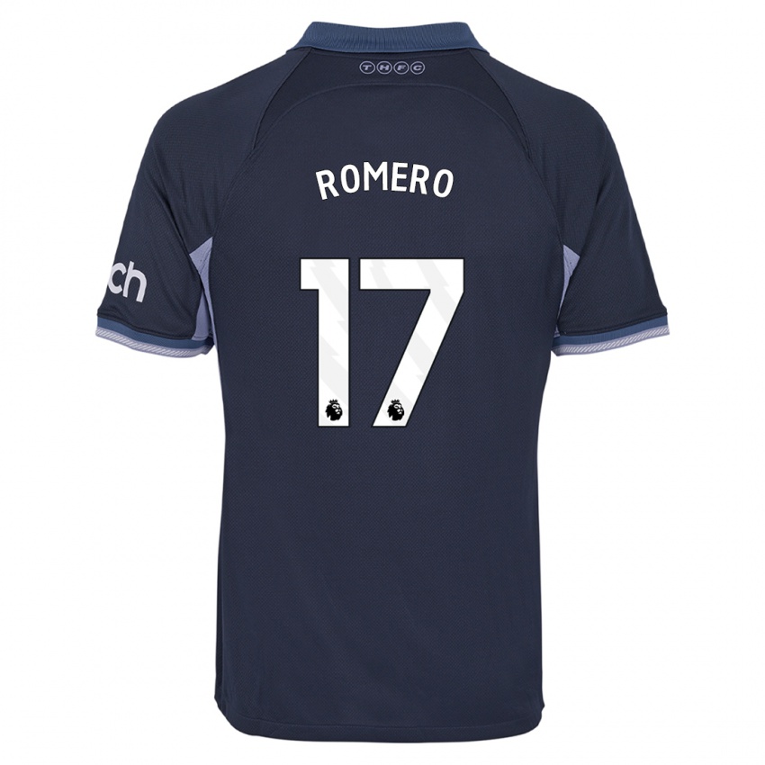 Hombre Camiseta Cristian Romero #17 Azul Oscuro 2ª Equipación 2023/24 La Camisa Chile