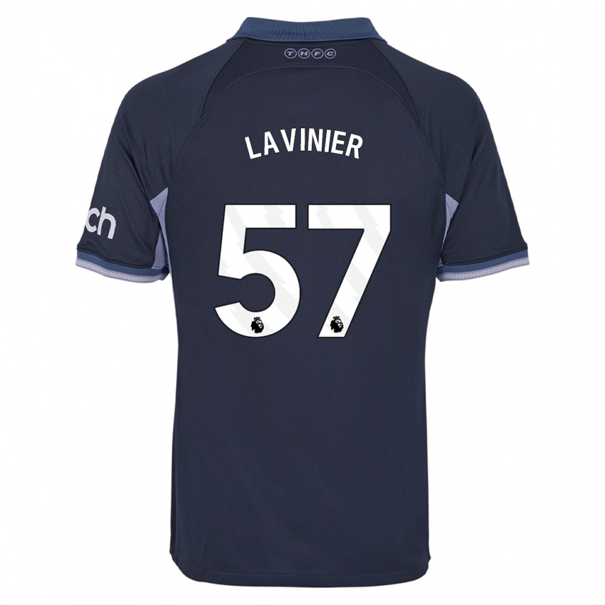 Hombre Camiseta Marcel Lavinier #57 Azul Oscuro 2ª Equipación 2023/24 La Camisa Chile