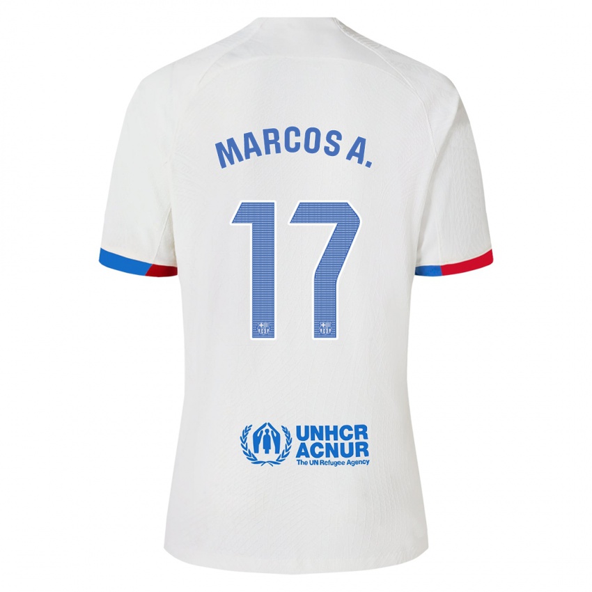 Hombre Camiseta Marcos Alonso #17 Blanco 2ª Equipación 2023/24 La Camisa Chile