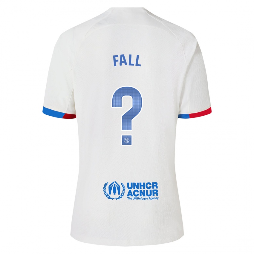 Hombre Camiseta Mamadou Fall #0 Blanco 2ª Equipación 2023/24 La Camisa Chile