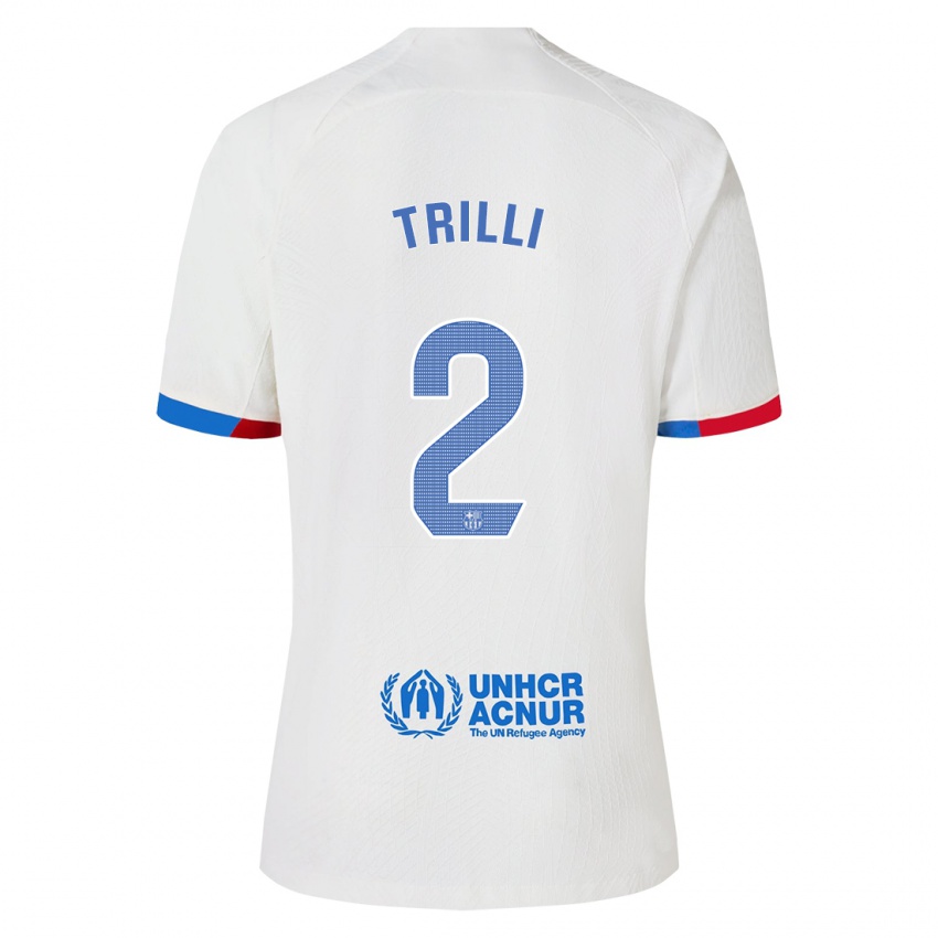 Hombre Camiseta Trilli #2 Blanco 2ª Equipación 2023/24 La Camisa Chile