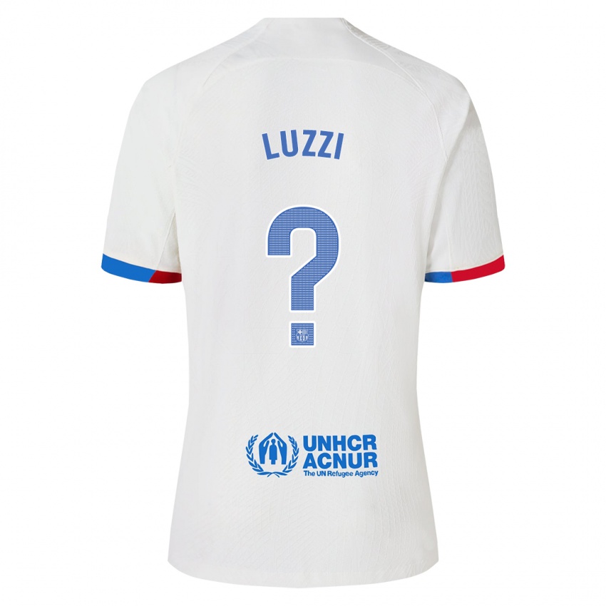 Hombre Camiseta Fabian Luzzi #0 Blanco 2ª Equipación 2023/24 La Camisa Chile