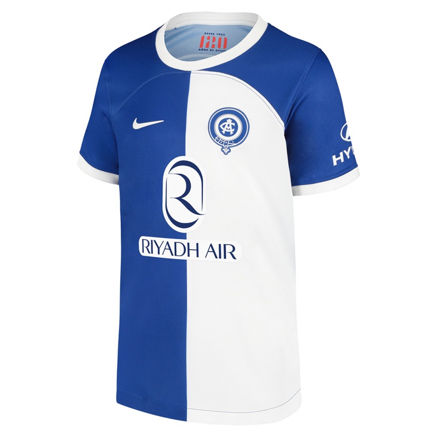 Hombre Camiseta Nabil Touaizi #9 Azul Blanco 2ª Equipación 2023/24 La Camisa Chile