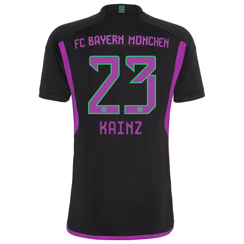 Hombre Camiseta Manuel Kainz #23 Negro 2ª Equipación 2023/24 La Camisa Chile