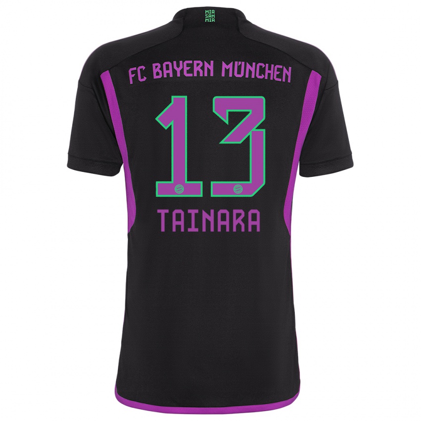 Hombre Camiseta Tainara #13 Negro 2ª Equipación 2023/24 La Camisa Chile