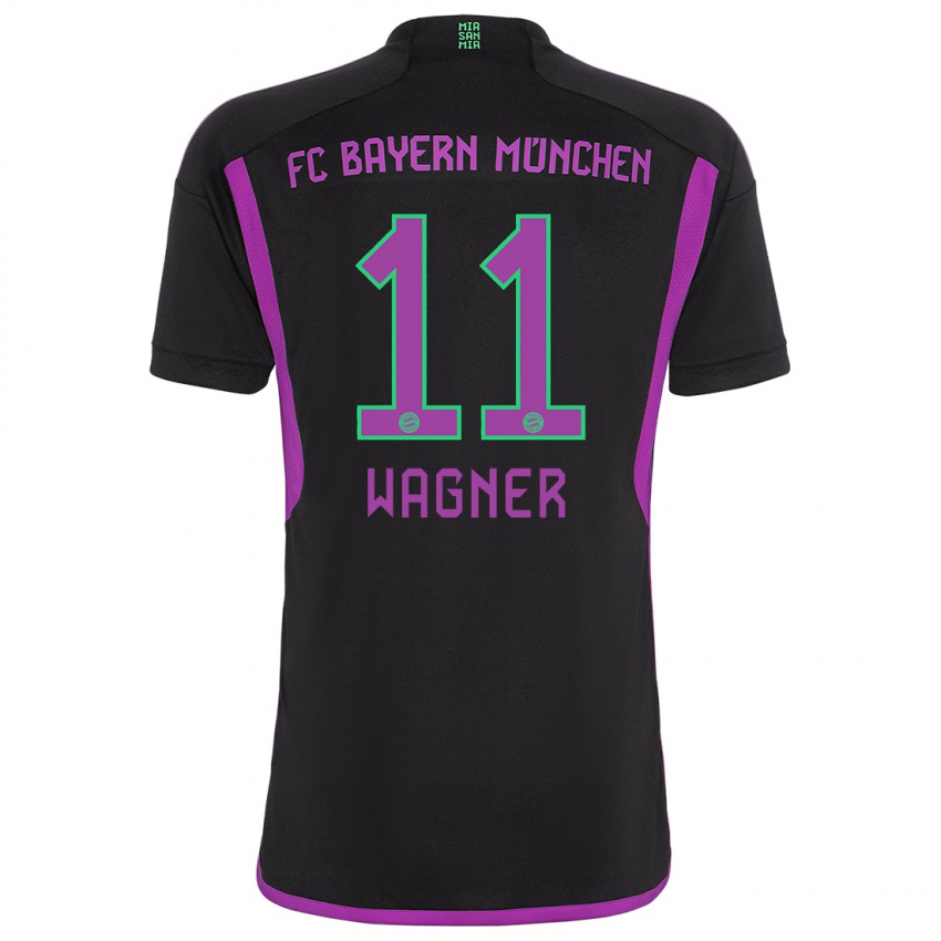 Hombre Camiseta Ricardo Wagner #11 Negro 2ª Equipación 2023/24 La Camisa Chile