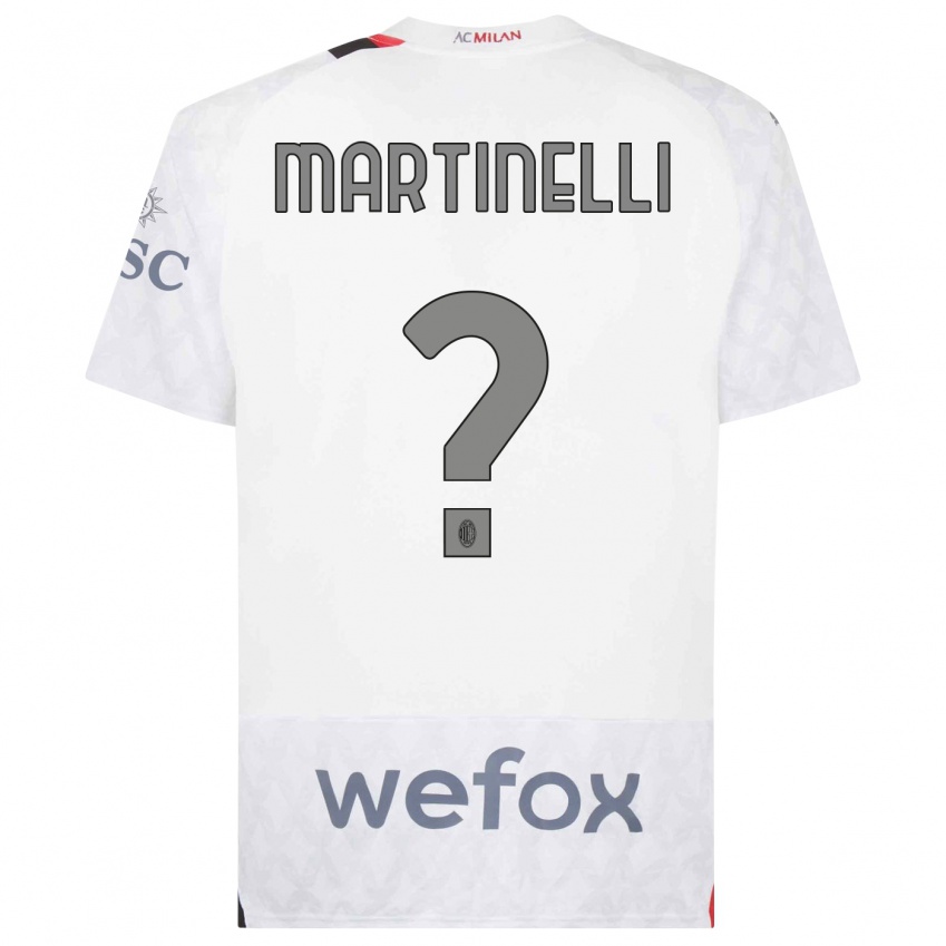 Hombre Camiseta Riccardo Martinelli #0 Blanco 2ª Equipación 2023/24 La Camisa Chile