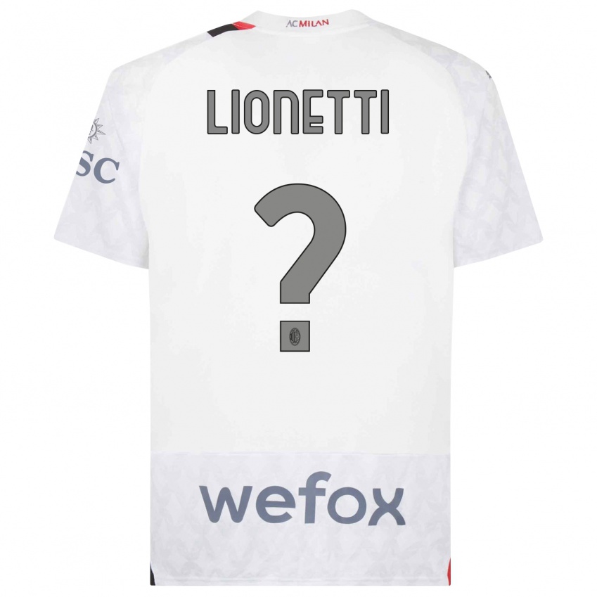 Hombre Camiseta Francesco Lionetti #0 Blanco 2ª Equipación 2023/24 La Camisa Chile