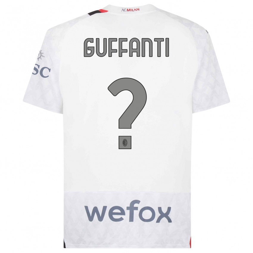 Hombre Camiseta Alessandro Guffanti #0 Blanco 2ª Equipación 2023/24 La Camisa Chile