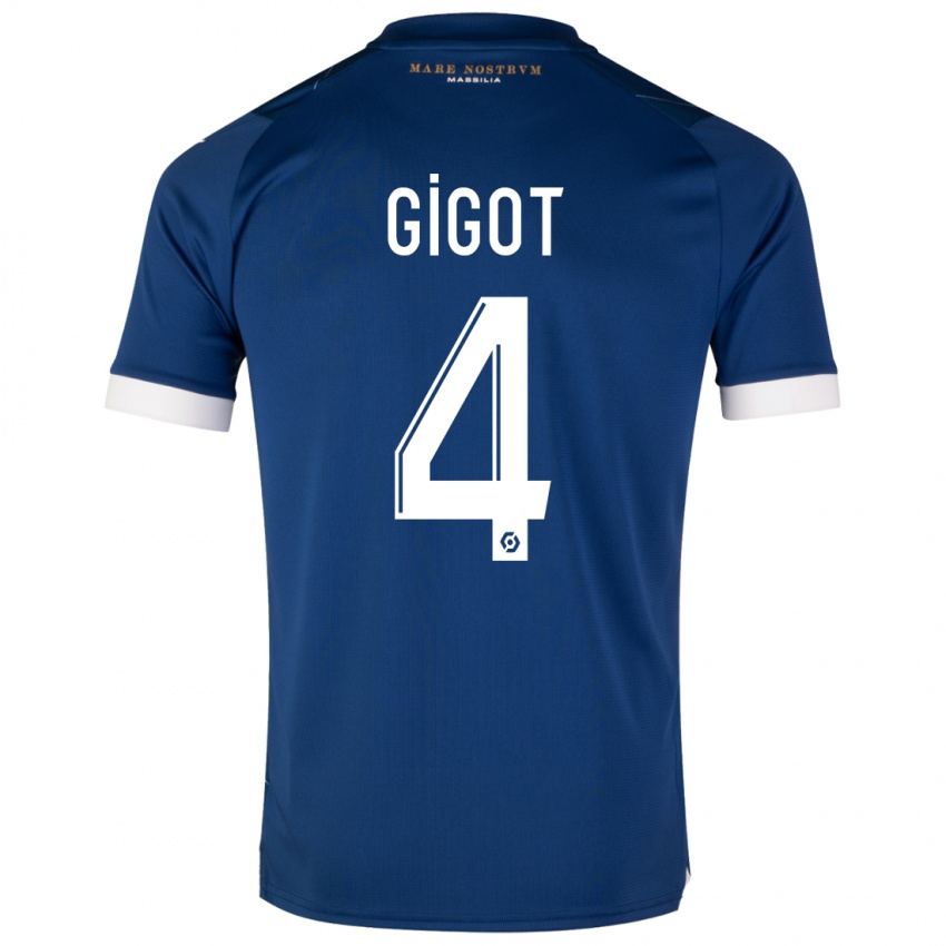 Hombre Camiseta Samuel Gigot #4 Azul Oscuro 2ª Equipación 2023/24 La Camisa Chile