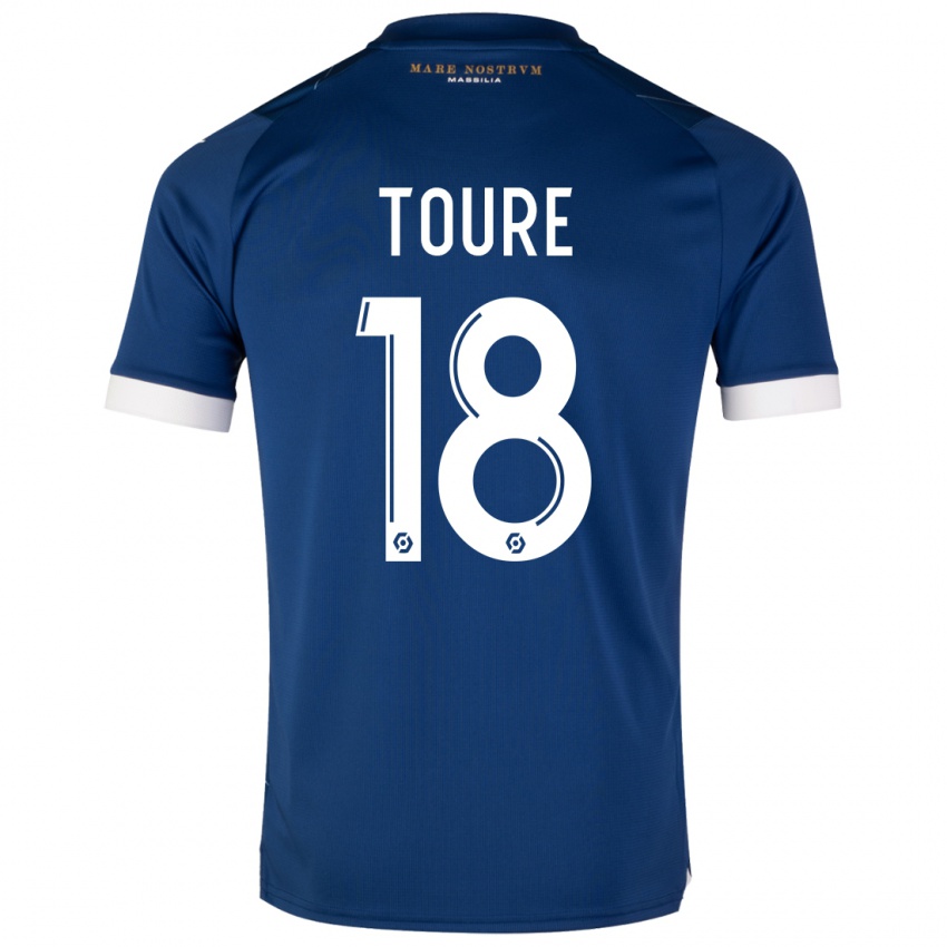 Hombre Camiseta Isaak Toure #18 Azul Oscuro 2ª Equipación 2023/24 La Camisa Chile